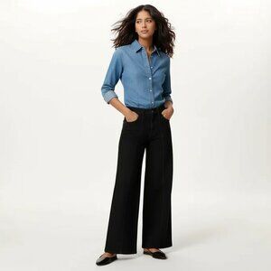 The Drop Frida Hi-Rise Relaxed Fit Wide Leg Jeans Black| Size 31 | NWT